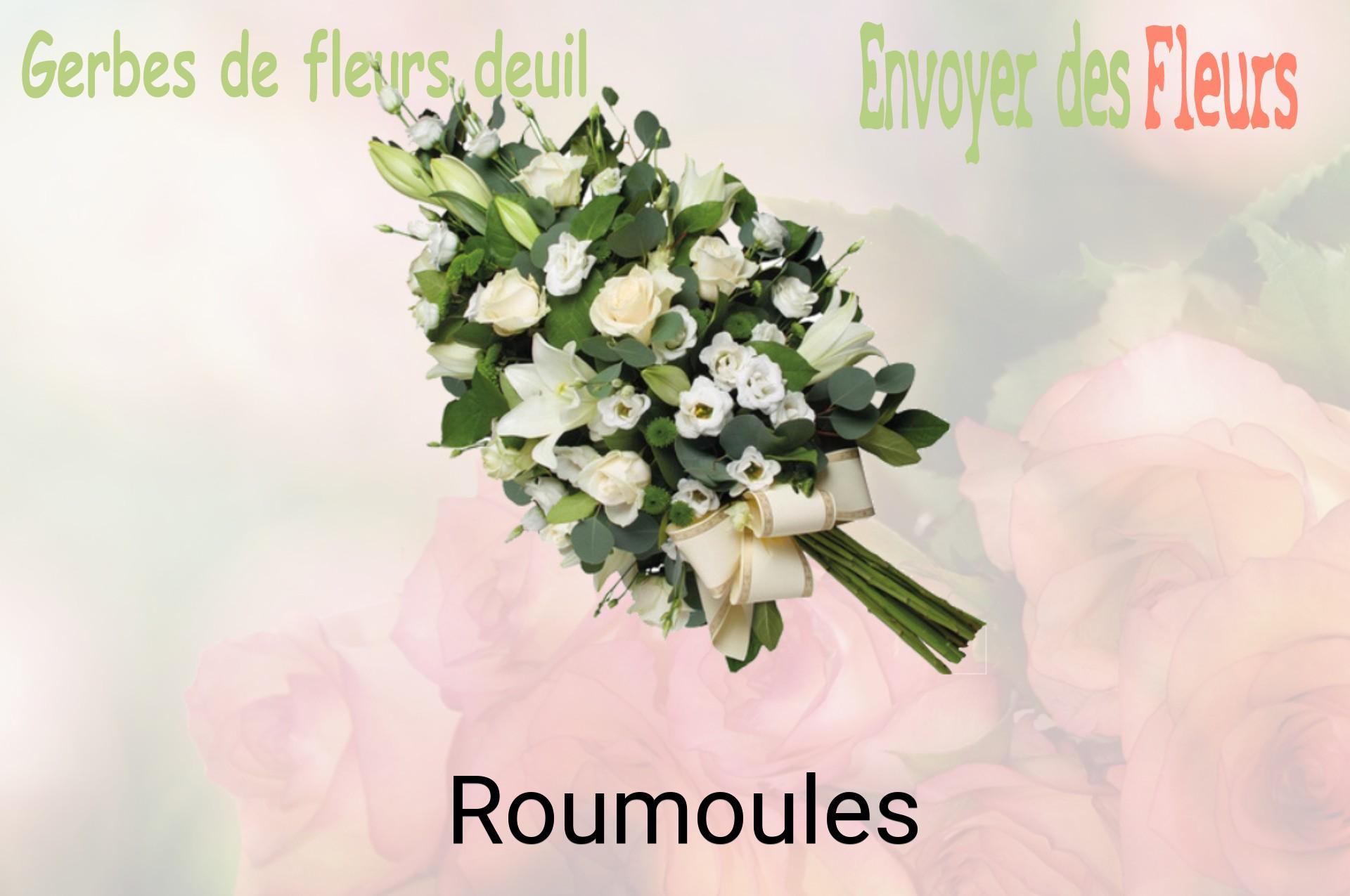Gerbe de fleurs de deuil livrée à Roumoules